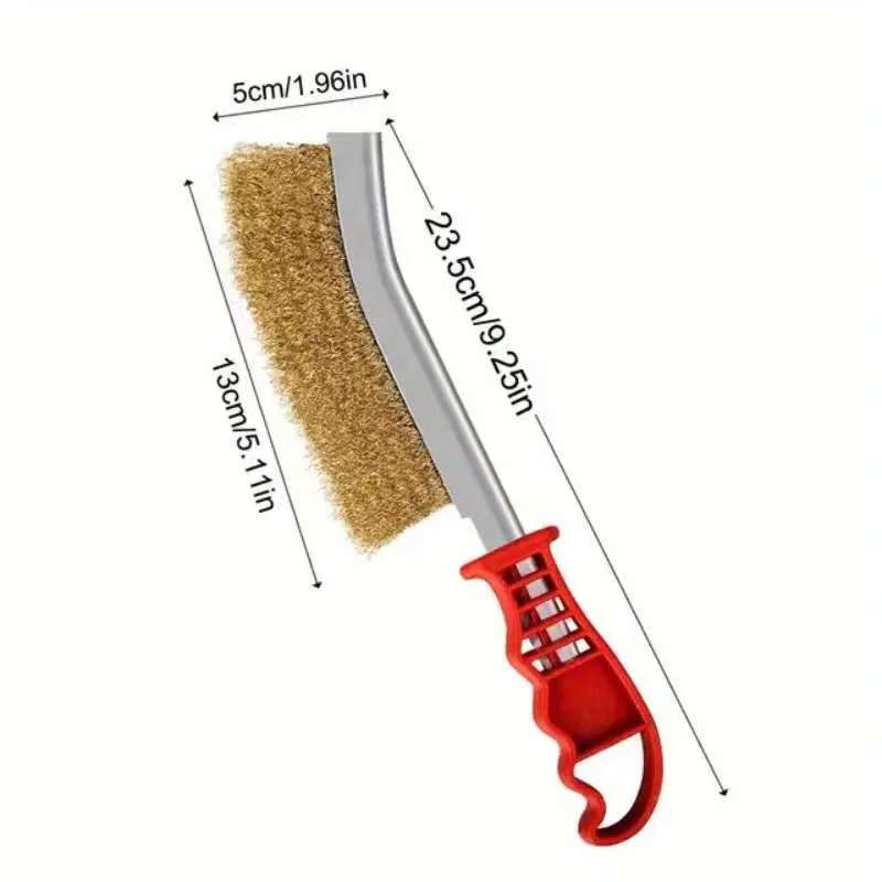 Knife-shaped Steel Wire Brush Polishing Barbecue Cleaning Stainless Steel Wire Iron Brush Steel Copper Derusting Brush Tools