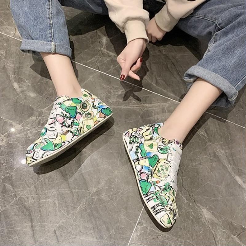 European and American Sports Shoes 2024 Autumn New Round Toe Thick Sole Tie Up Sports Casual Women's Shoes Zapatos De Mujer Traf