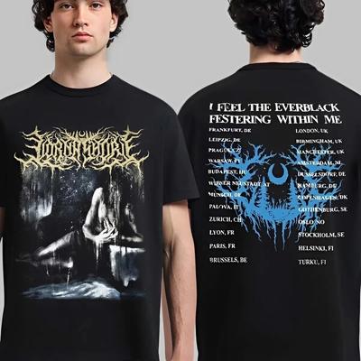 Lorna Shore 2026 Europos turas Everblack Dvišaliai marškinėliai