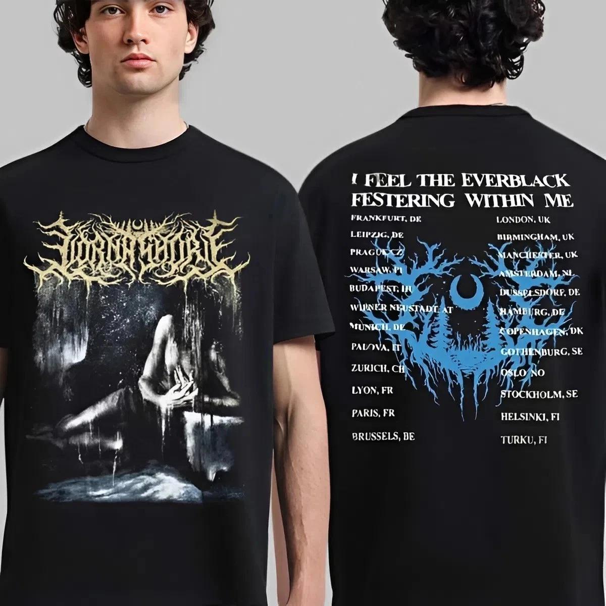 Lorna Shore 2026 Европейский Тур Everblack Футболка с двусторонней печатью S