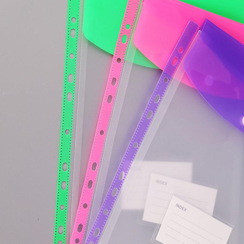 A4 Exam File Folder for Students - 11-Pocket Vertical Document Holder, Snap Closure Plastic Organizer with 3 Color Options