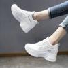 Inner Heightening Dad Shoes Women's Korean Version of Comfort 2025 Spring Autumn Platform Leather Sneakers