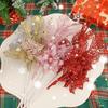 16.5in Navidad Christmas Tree Decoration Artificial Glitter Stems Xmas Tree Hanging with Flower Wreath Gift New Year Home Decor