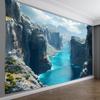 Coastal Fjord Theme Digital Printing Polyester Wall Hanging Tapestry Decorative Living Room Bedrooms Office Background Gift