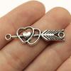 20pcs Arrow Charms Tibetan Bronze Silver Color Pendants Antique Jewelry Making DIY Handmade Craft