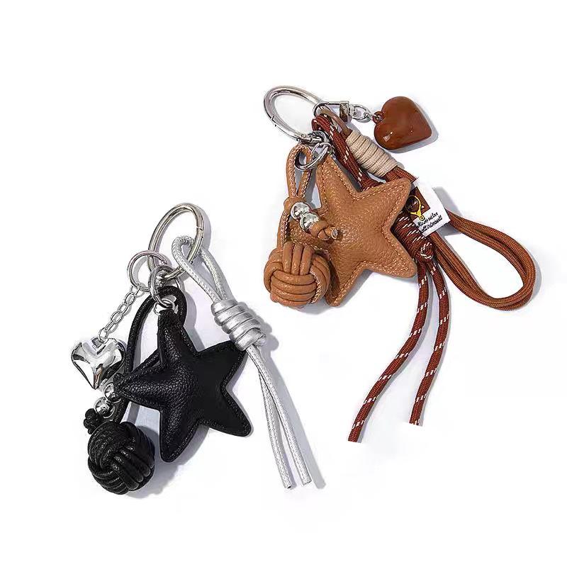 Yogodlns PU Leather Five Pointed Star Mini Backpack Hanging Handbag Pendant Bag Pendant Bags Accessories