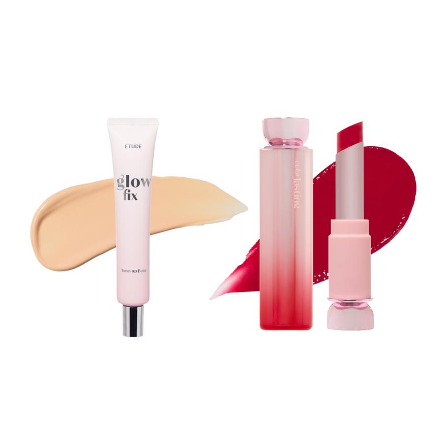 Etude Glow Fix Tone-up Base SPF 50+/PA++++ 30ml + Color Lasting Glow Stick 3.2g