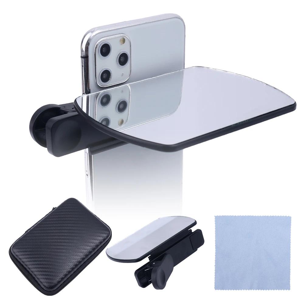 Adjustable Cellphone Photography Camera Reflection Mirror Shooting Clip Kit for Photographers Phone Reflection Camera Clip