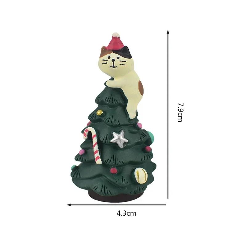 1pc Scene Decoration Christmas Series Bookshelf Decorationt Collectible Home Decoration Garden Resin Craft Toy Bonsai Ornaments