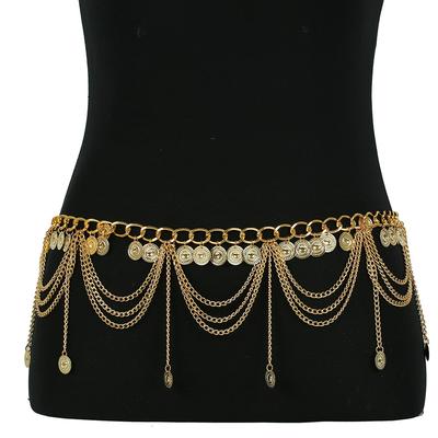 Fringed Waist Chain, Bohemian Multi-Layer Coin Waist Chain, Women'S Nightclub Dance Performance Accessories