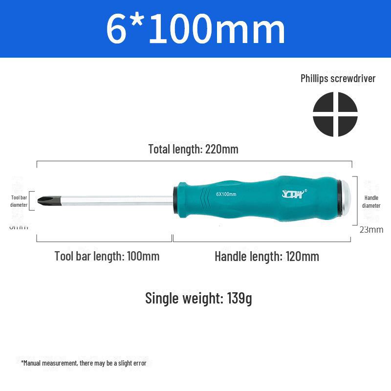 Dual-Purpose Mini Screwdriver Set: Single-use Cross & Flat Head, Magnetic Core, Impact-Resistant