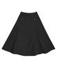 Midnight 12 Am Flare Belted Skirt - Black