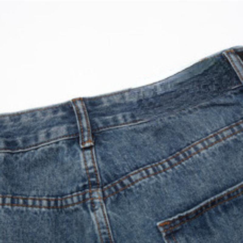 Y2K Wide Leg Trousers Vintage Jeans Women  American Streetwear Casual Washed Pants Korean Fashion Oversize Summer Denim Shorts