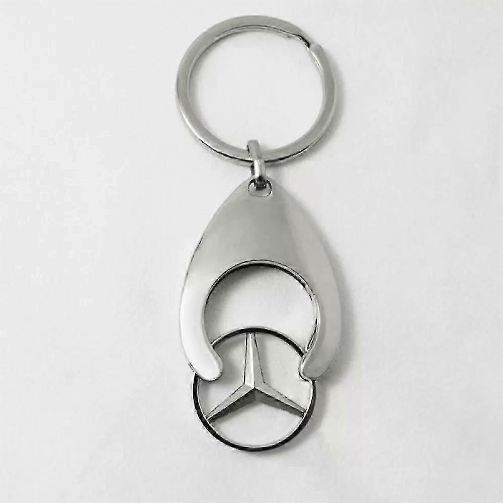 3x Mercedes-Benz ORIGINAL Schlüsselanhänger Einkaufschip Einkaufswagen glänzend