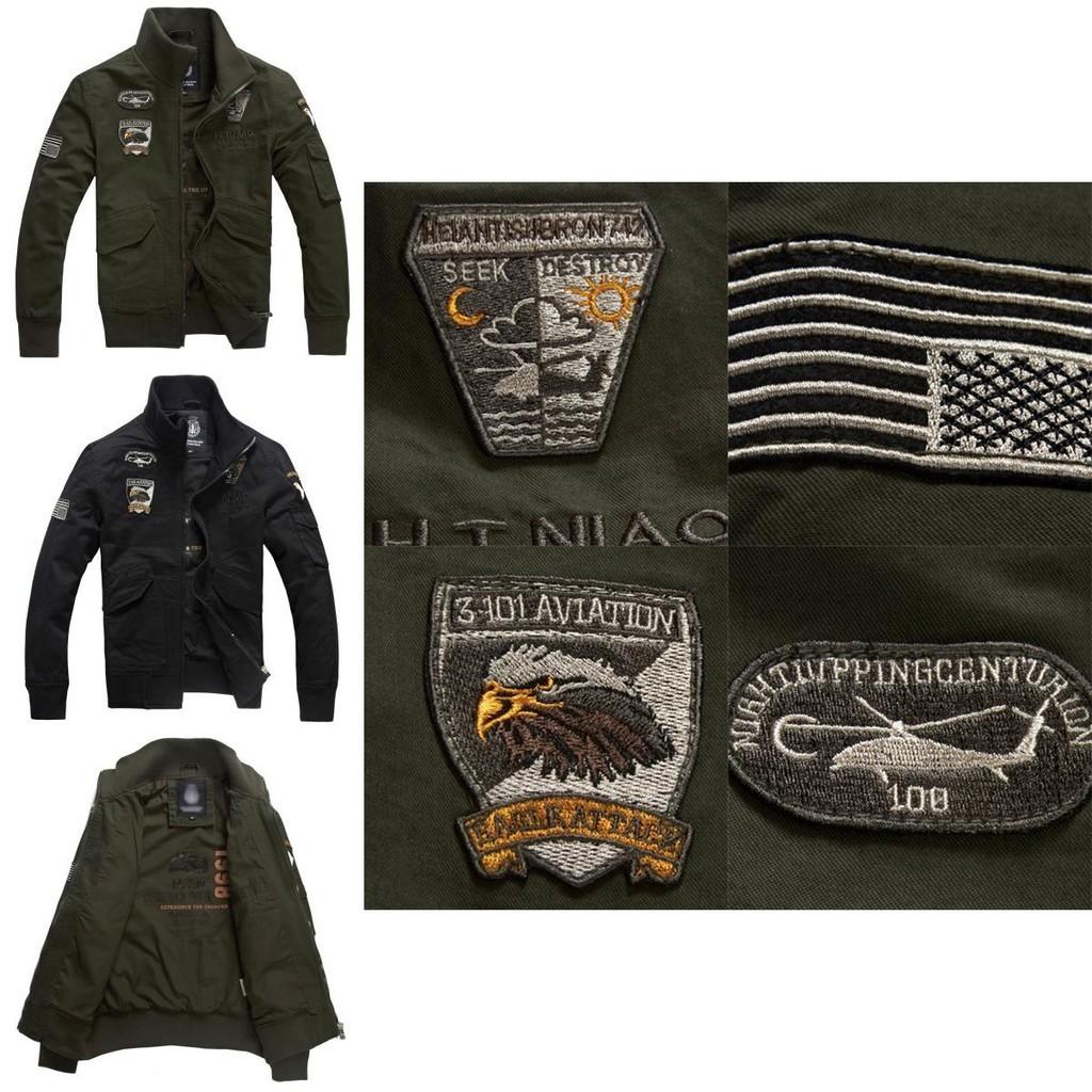 Stylish Men's Military Jackets With Casual Collar And Zipper Closure For Autumn