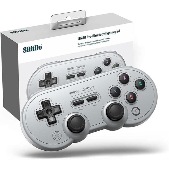 Manette De Jeu - 8BITDO - SN30 Pro - Bluetooth 4.0 - Joystick À Effet Hall - Design Rétro