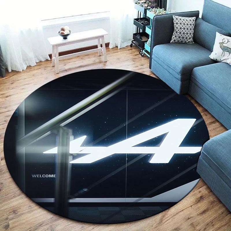 Alpine F1 Round Area Rug,Carpet Rug for Living Room Bedroom Sofa Playroom Decor,Non-slip Floor Mat