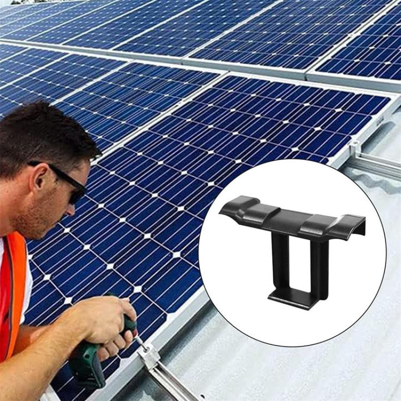 10/30Pcs Solar Panel Drainage Clips Roof Solar Panel Frame Cleaning Photovoltaic Panel Water Guide & Mud Clamp