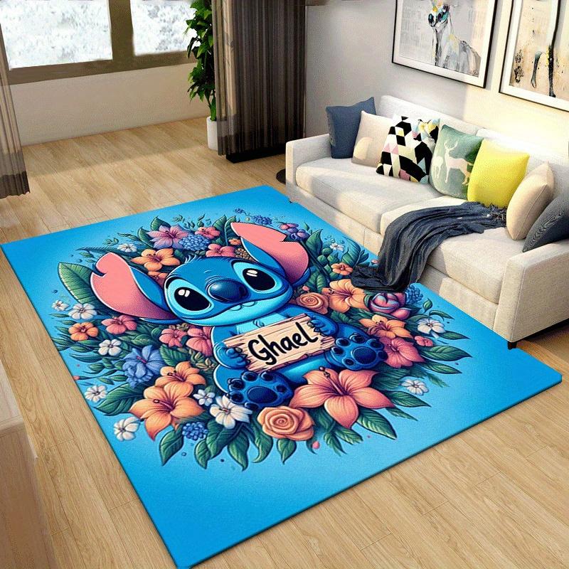 1pc Stitch Pattern Area Rug Soft Flannel Floor Mat for Living Room,Office,Bedroom and Carpet,Sofa Coffee Table Floor Mat