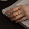 Vintage Hollow Lucky Ring Gold Silver Plated Coin Money Catcher Finger Rings