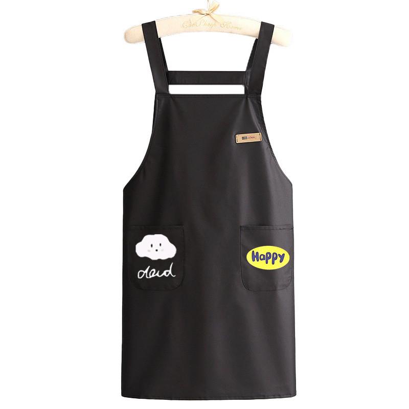 Waterproof Household Printed Oilresistant Kitchen Apron Work Easy Storages