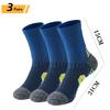 6/5/3 Pairs Men's Athletic Socks Sports Breathable Outdoor Running Compression Socks Cotton Training Long Black Stretch Socks