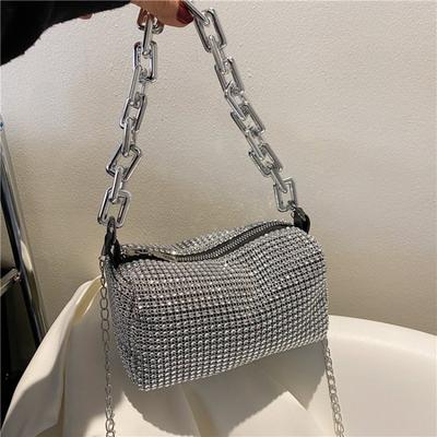 Rhinestone Bag with Diamonds Full of Diamonds One-shoulder Messenger Handbag Pillow Bag