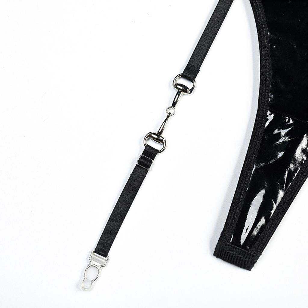 Women's Sexy Leather Suspender One-piece Fun Lingerie Set