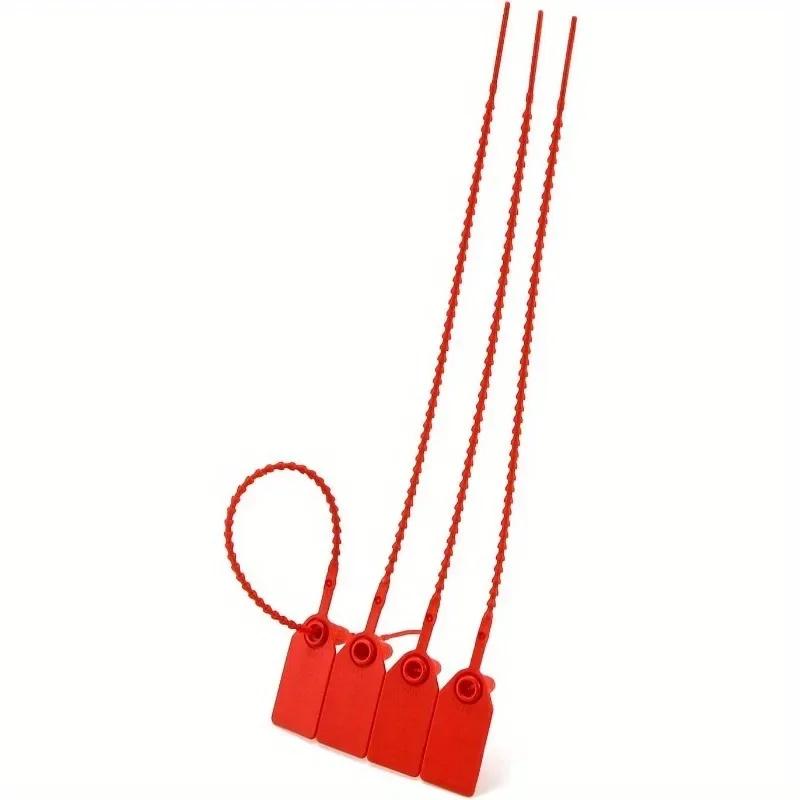 100pcs Plastic Tamper Seals Tamper Self-Locking Security Zip Tie,Security Tag for Extinguishers and Safety