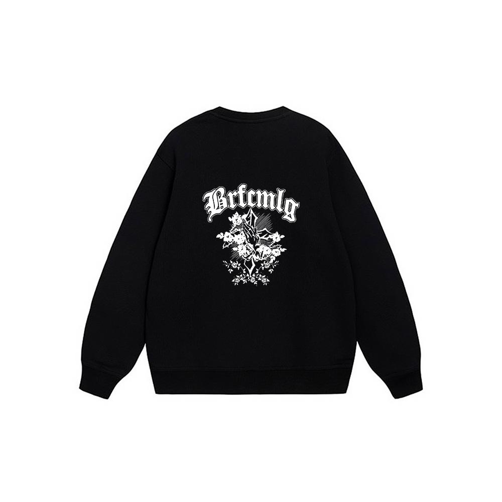 Nike Outdoor Breathable Crew Neck Urban Commuter Versatile Letter Logo Sweatshirt Unisex Sweatshirt Black BV2667-010(TEAM1061-3.3.39)