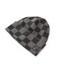 Eondeokeonteulol Winter Plaid Beanie Beanie / Checkerboard / Dark Smog