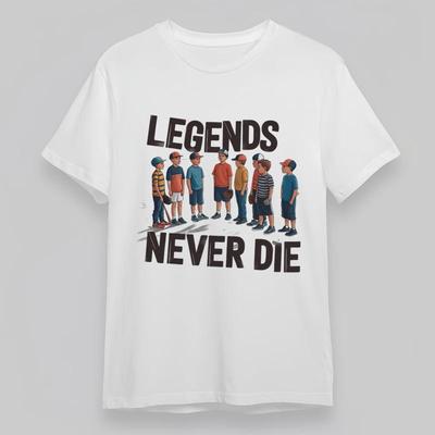 Dámské nadměrné měkké klasické tričko Legenda nikdy neumírá Dětské tričko baseballového týmu