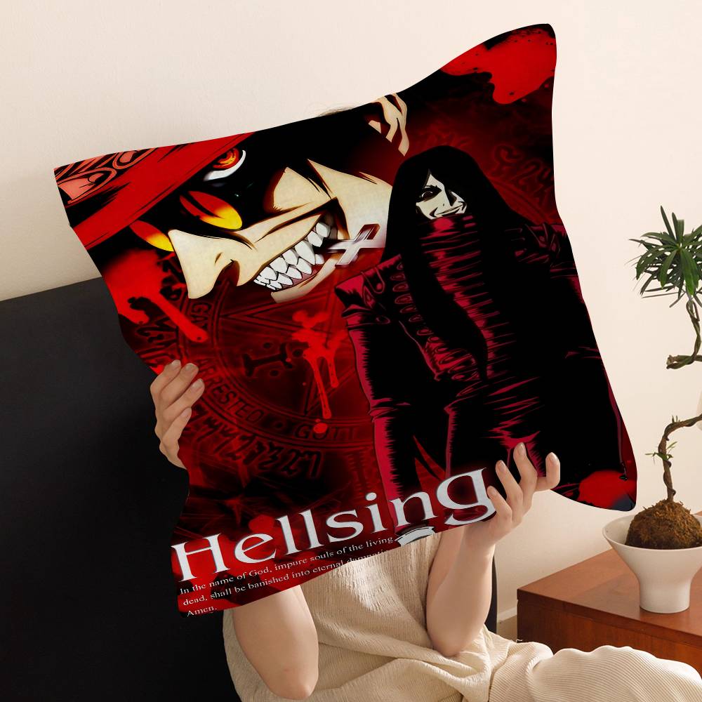 Anime H-Hellsing Pillow Gift Home Office Decoration Bedroom Sofa Car Cushion Cover Case 45x45