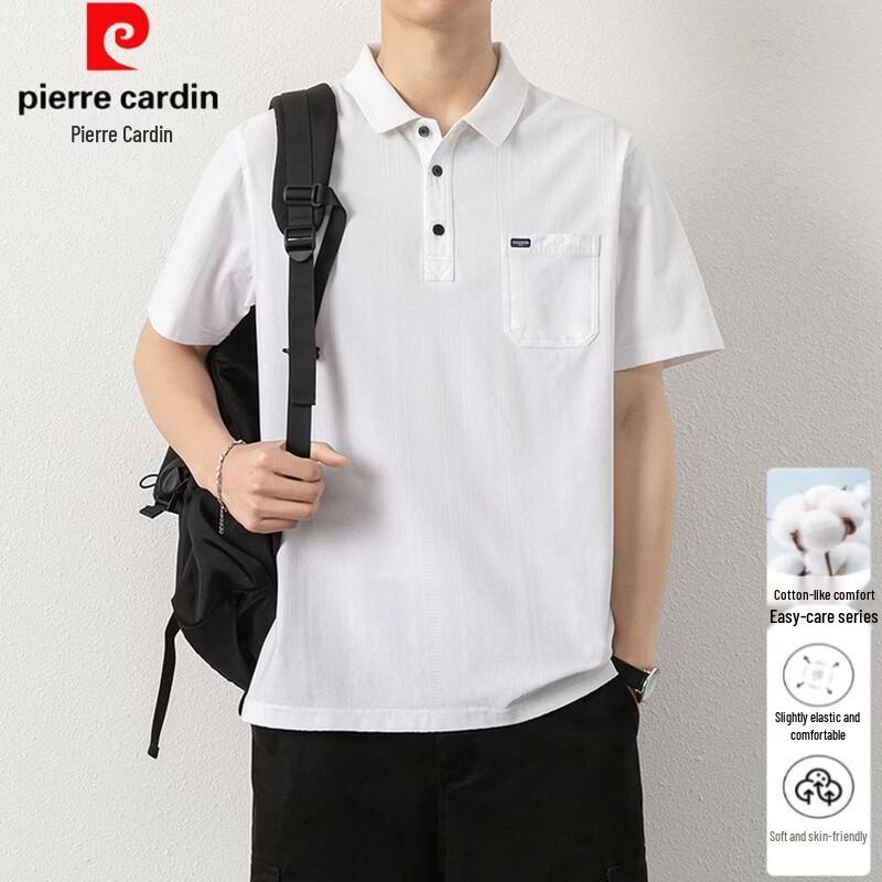 Pierre Cardin Men's Washed Cotton Polo T-Shirt