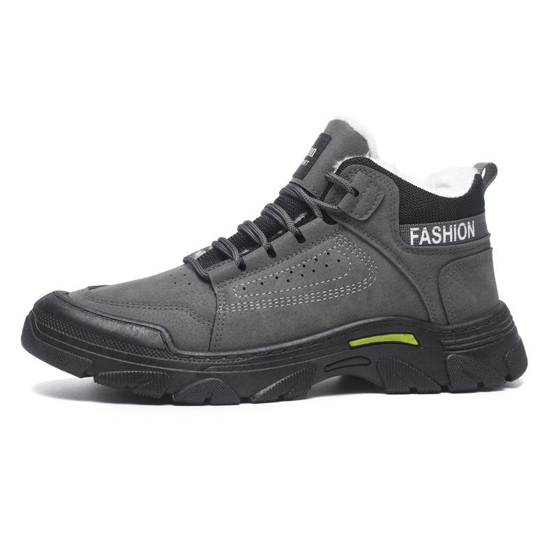 New Winter Warm Cotton Shoes Men's Shoes Autumn and Winter Piled Thickened Snow Boots Outdoor Men's Shoes Warm Casual Shoes