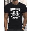 Men'S Boxing Glove Graphic T-Shirt, Casual Round Neck Short Sleeve Sports Tee, Stylish And Comfortable for Versatile Summer Daily Wear