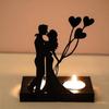 For Couple Wedding Anniversary Iron Art Candle Holder Romantic Couple Candle Statue Gifts New Sell Good