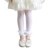 Comfortable Stretch Sweet Tights for Girls Lace Trim Soft Nylon Fabric Leggings Play Outfits Spring Summer
