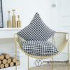 Black and White Houndstooth Bed Runner and Throw with Tassels