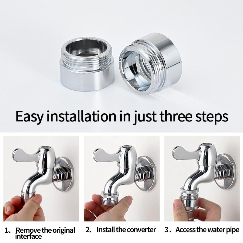 Water Faucet Coupler 1/2'' M16 M18 M20 M22 M24 M28 Thread Connector Tap Shower Adapter Bubbler Kitchen Bathroom Reducer Joint
