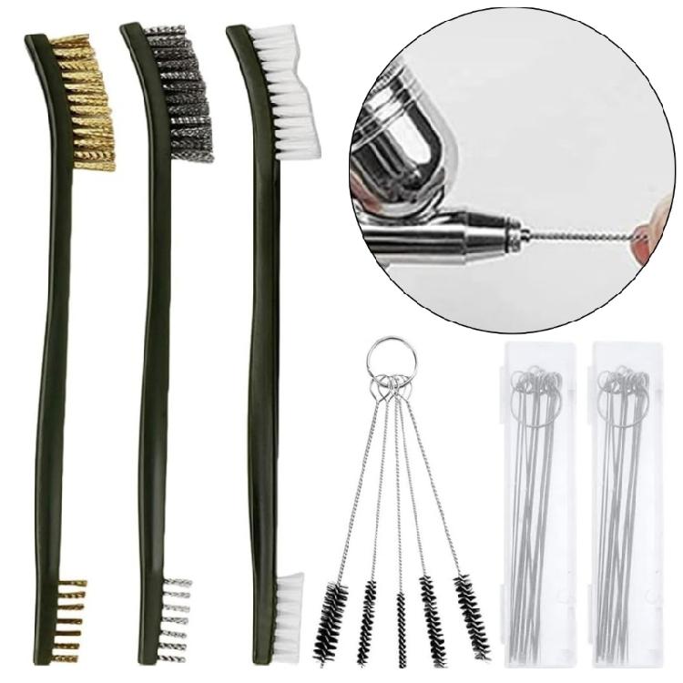 6 Pack Heavy Duty Carburetor Cleaning Set Contains 28 Pieces Of Needle Brushes And Scrapers