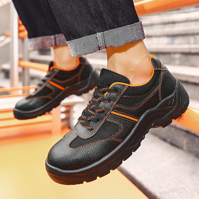 Scarpe antinfortunistiche da lavoro casual da uomo traspiranti con puntale in acciaio per l'estate calzature di sicurezza per operai sneakers sicure calzature protettive