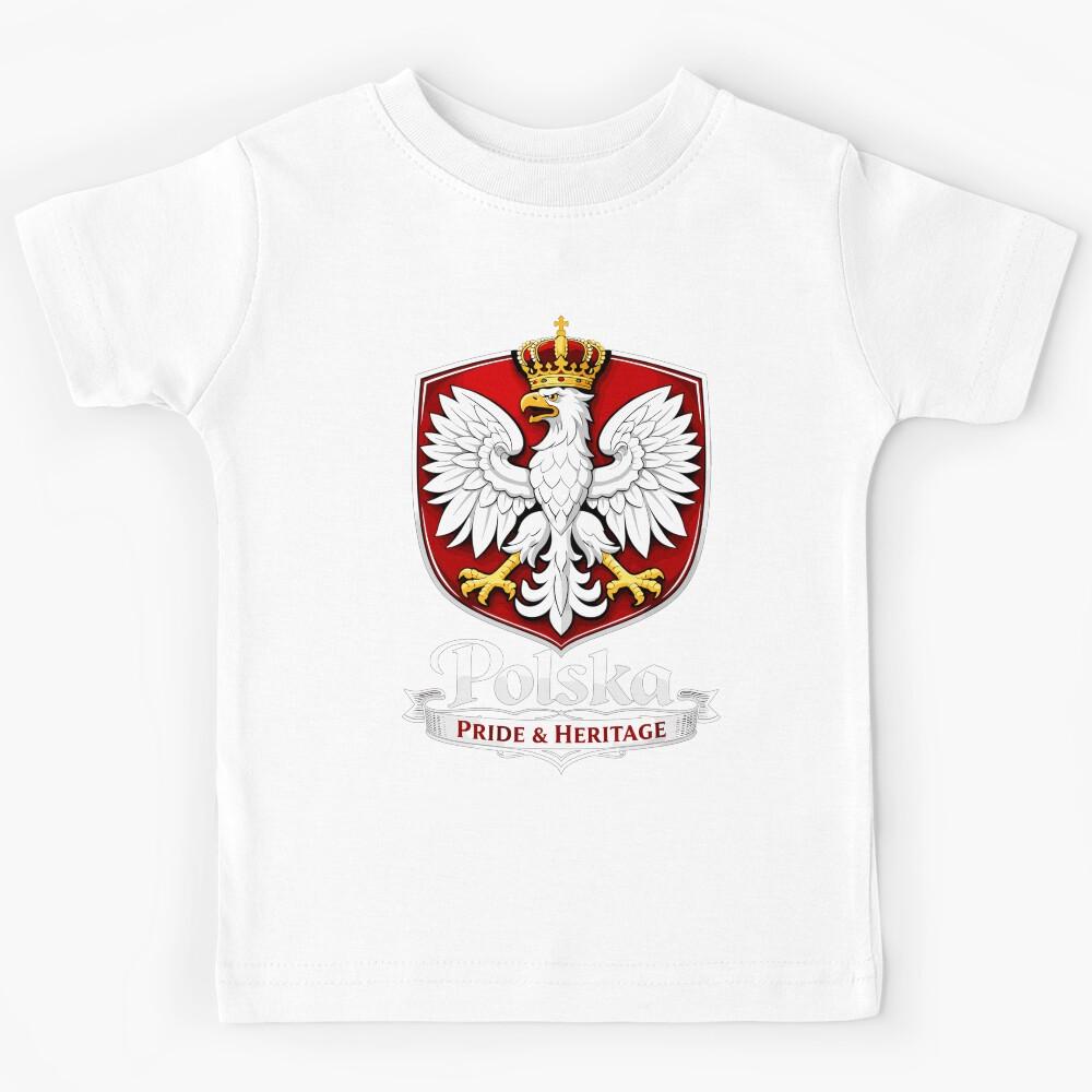 Poland Coat of Arms T-Shirt – Polska Pride & Heritage Kids T-Shirt 140