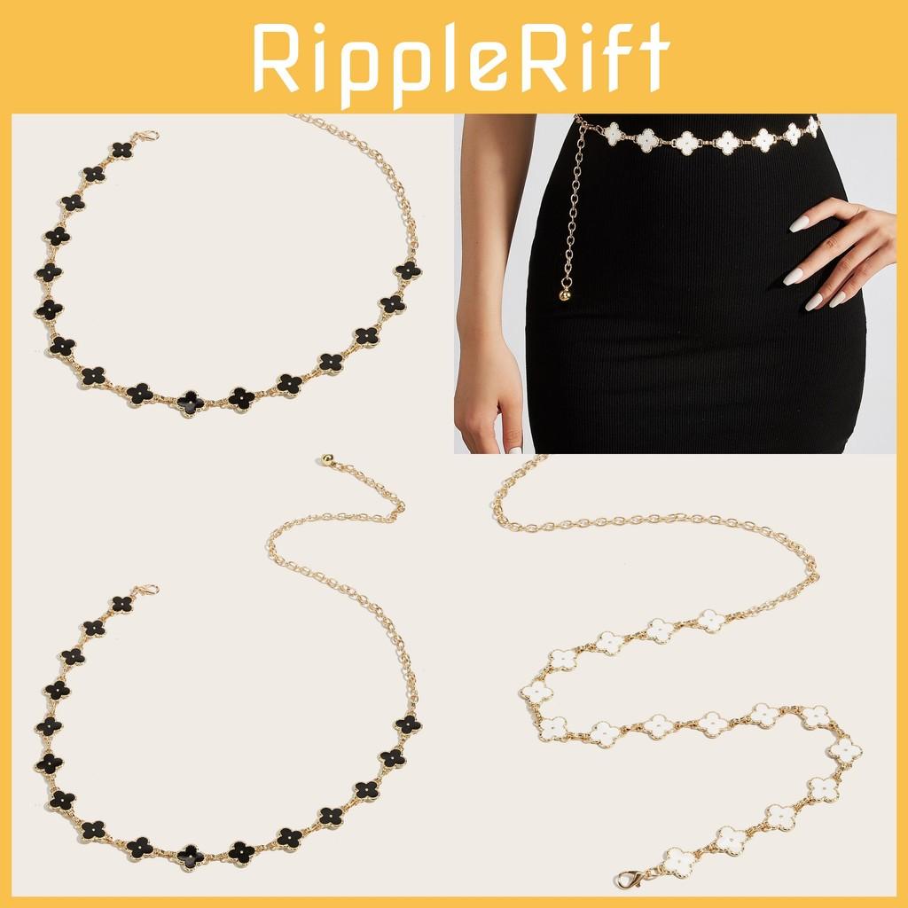 Fashion Waist Metal Chain With Four Leaf Clover Shape And Detailing For Daily