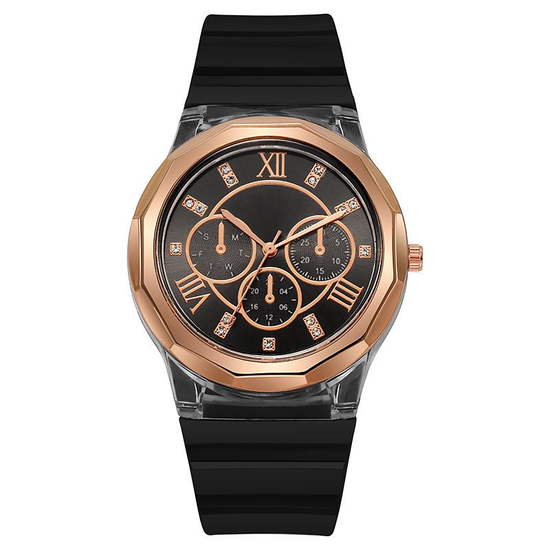 Jelly Watch Women'S Simple Fashion Silicone Small Round Watch Primary School Children'S Women'S Sports Watch