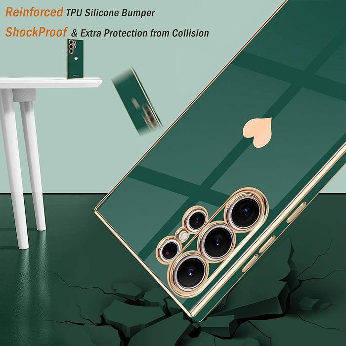 Coque Cœur - BOOLING - pour Samsung Galaxy S26 Ultra - Silicone Anti-Rayures Souple Vert Nuit