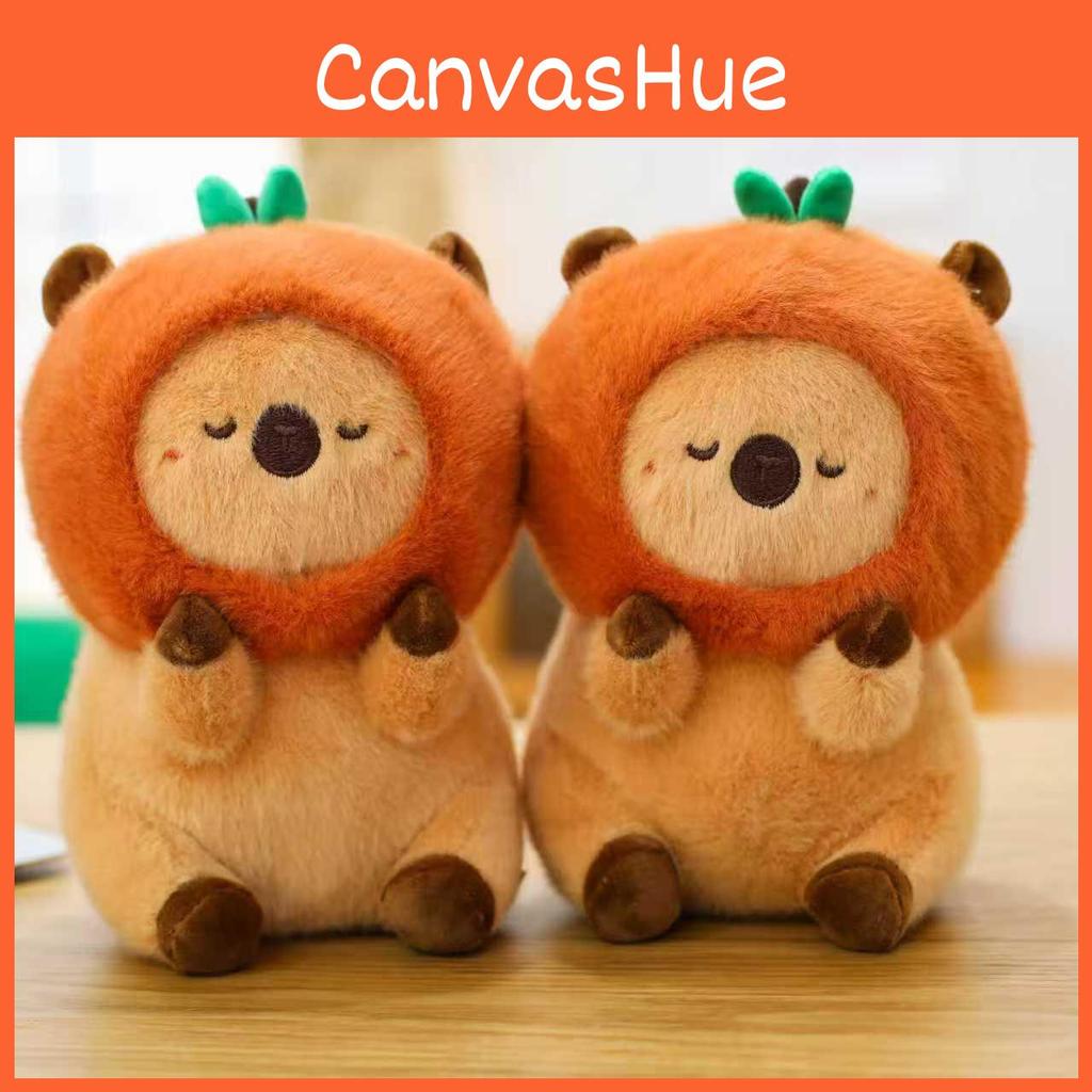 Persimmon Capybara Plush Toy Soft Stuffed Animal Gift For Kids And Collectors