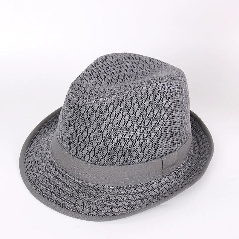 Men's Jazz Hats Summer Breathable Sun Protection Hat Beach Hats Middle-Aged and Elderly Hat Casual and Versatile