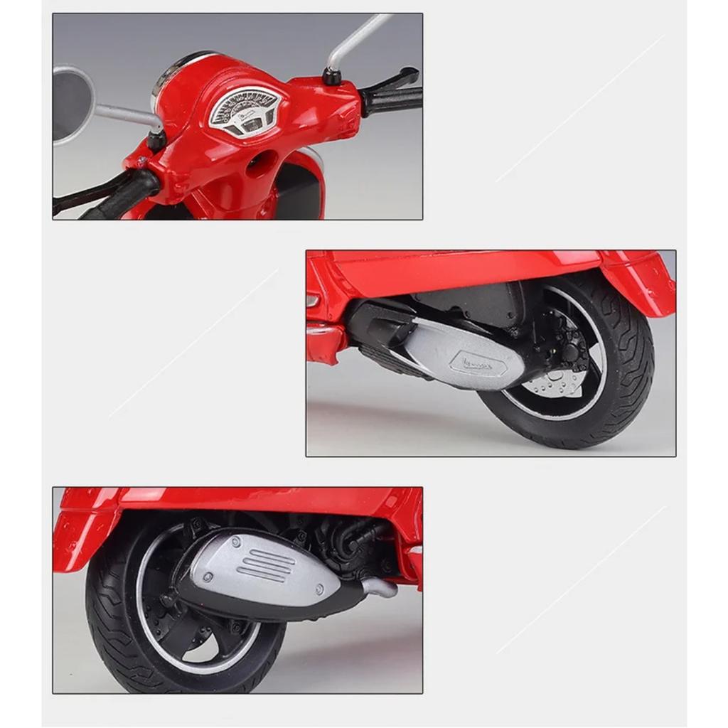 Welly 1/12 Vespa GTS Super 2020 Alloy Classic Leisure Motorcycle Model Simulation Metal Street Motorcycles Model Childrens Gifts