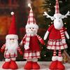 Elastic Holiday Decorations 3 Styles Expandable Santa Snowman Deer Christmas Parties Shelf Display